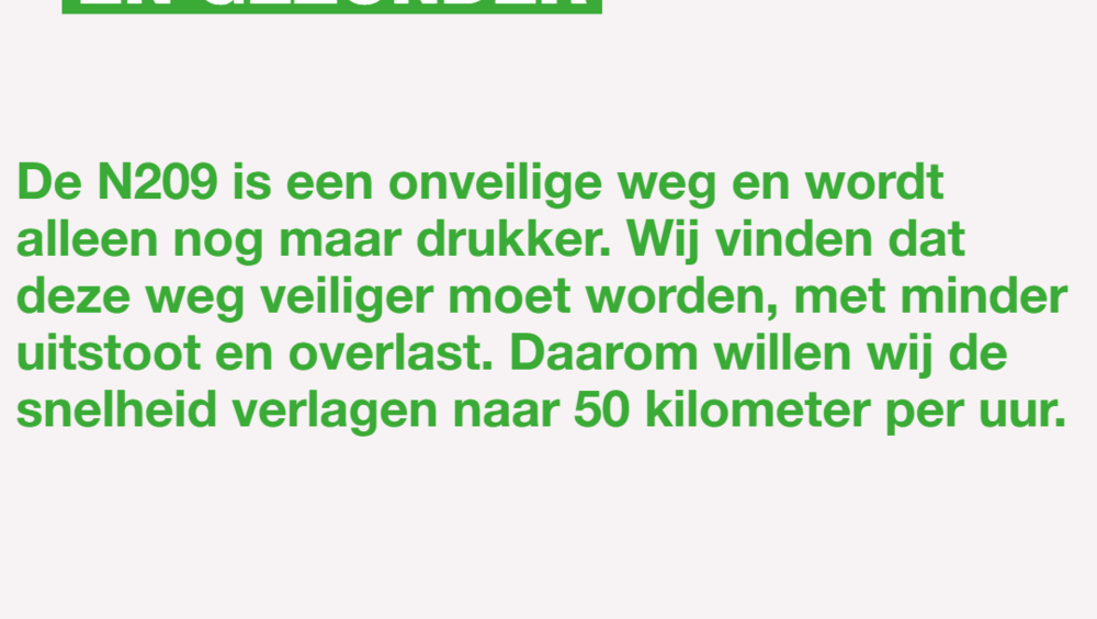 De N209 standpunt